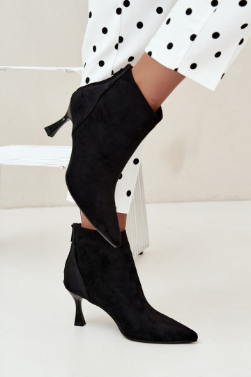 bottines isolées pour femmes avec talons en noir Elsya
