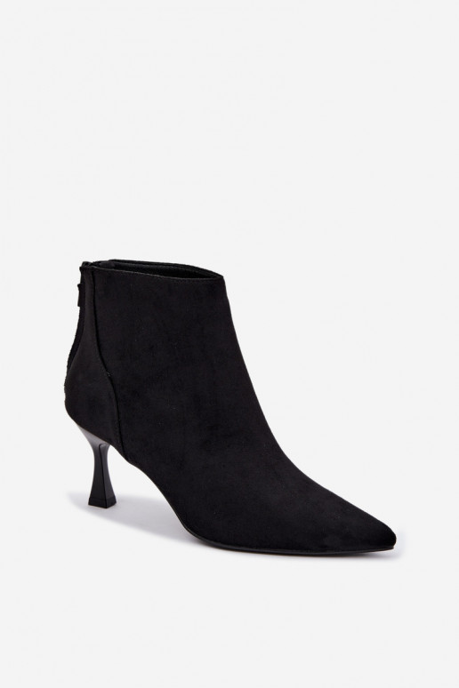 bottines isolées pour femmes avec talons en noir Elsya