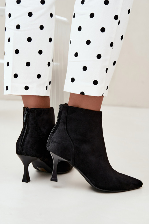 bottines isolées pour femmes avec talons en noir Elsya