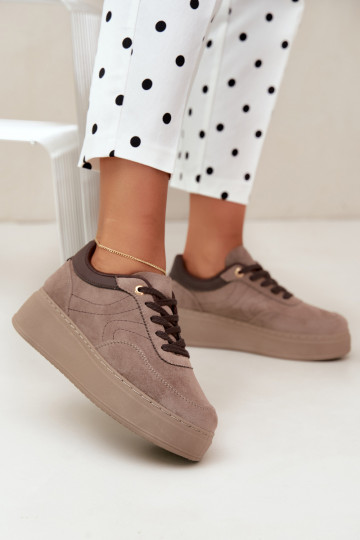 sneakers avec plateforme en sable Tai turivra 2