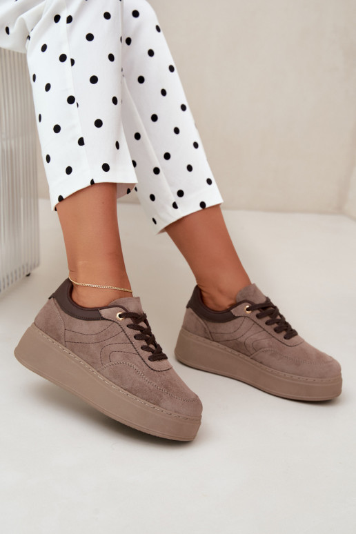 sneakers avec plateforme en sable Tai turivra