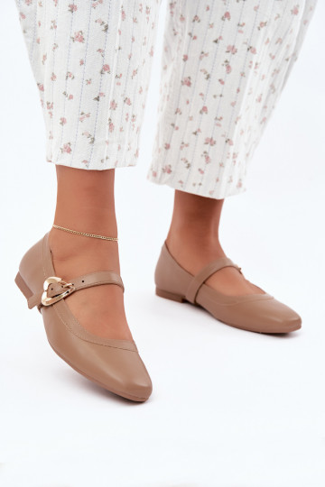 ballerines avec boucles et cœurs en sable Relsa 2