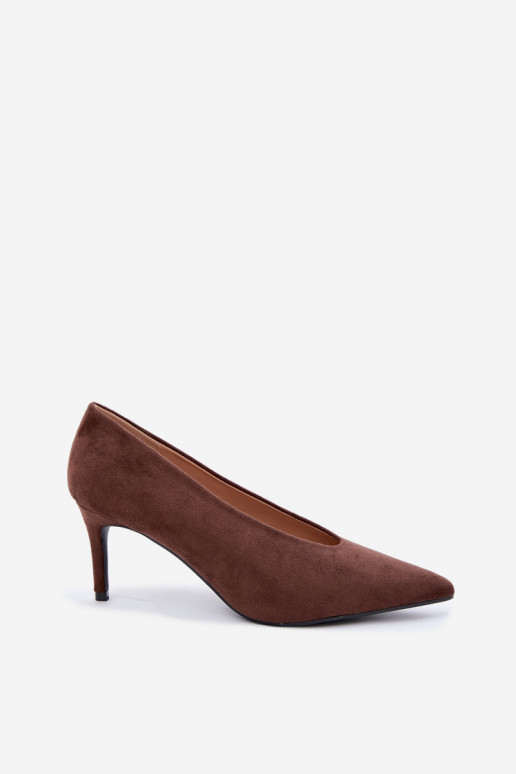 chaussures en daim pour femmes en chocolat Brenya