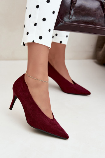 chaussures en daim pour femmes en bordeaux Brenya 2
