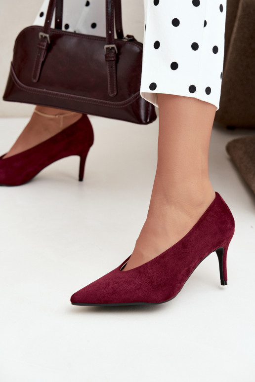 chaussures en daim pour femmes en bordeaux Brenya