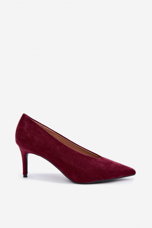 chaussures en daim pour femmes en bordeaux Brenya
