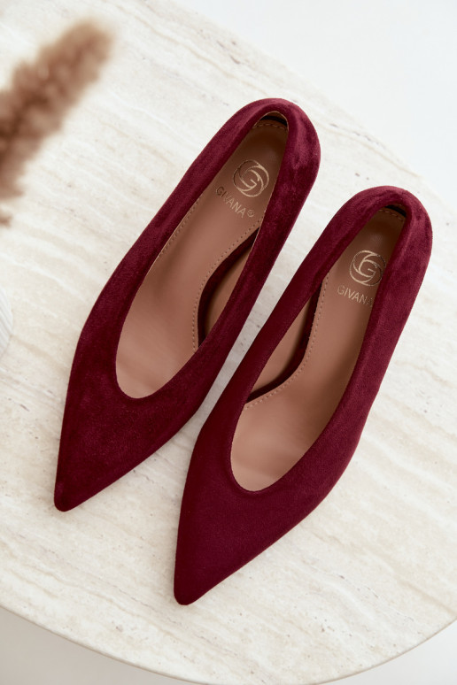 chaussures en daim pour femmes en bordeaux Brenya