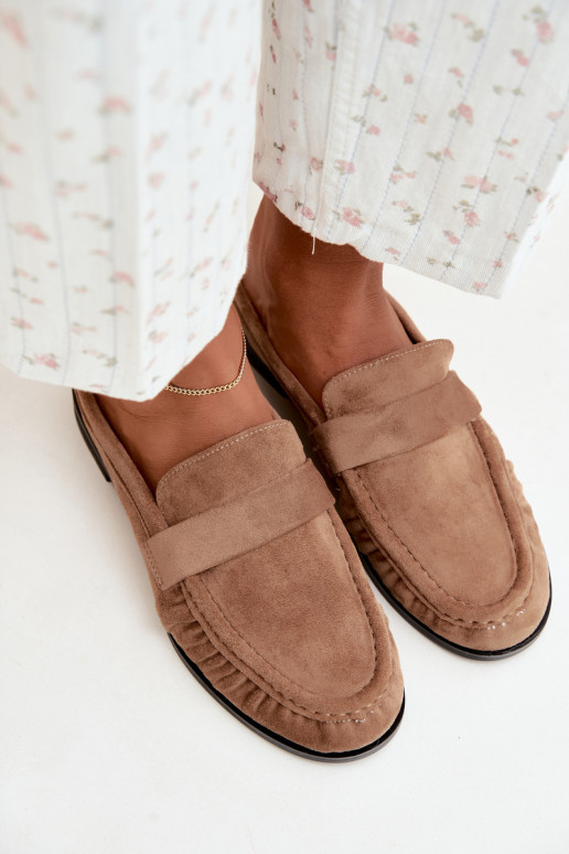 mocassins femmes à talon ouvert couleur sable Parella