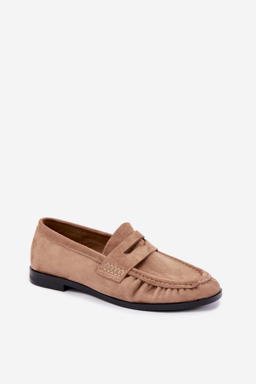 mocassins femmes avec volants couleur sable Cayen
