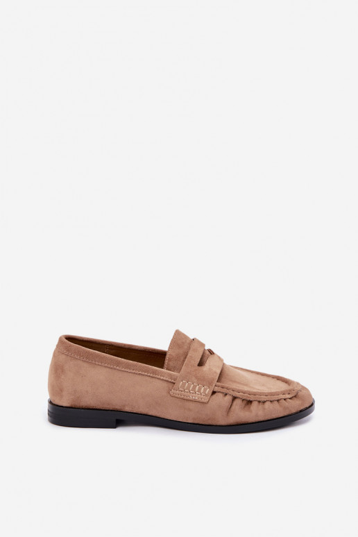 mocassins femmes avec volants couleur sable Cayen