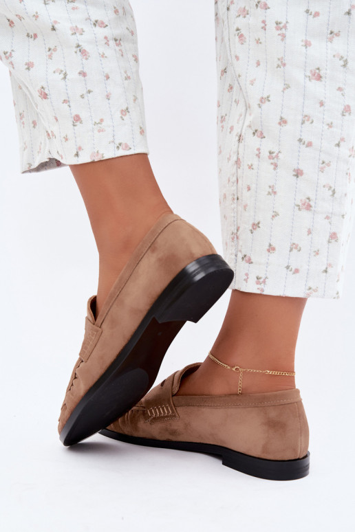 mocassins femmes avec volants couleur sable Cayen