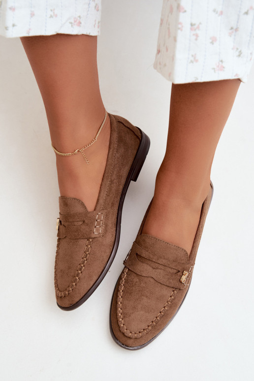 mocassins femmes avec détails décoratifs couleur marron Treya
