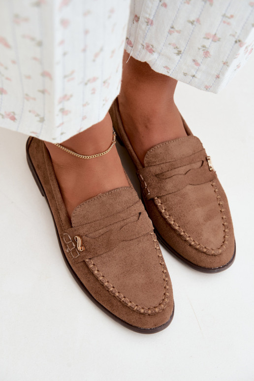 mocassins femmes avec détails décoratifs couleur marron Treya