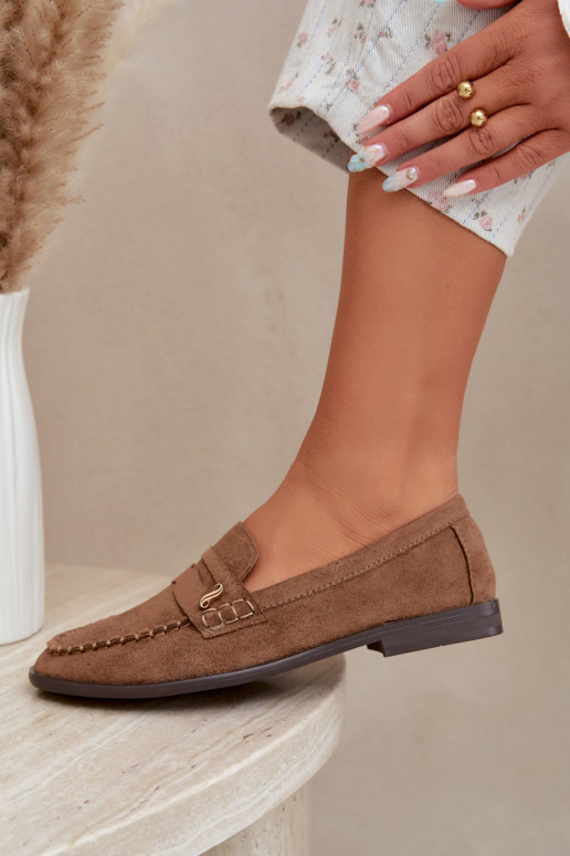 mocassins femmes avec détails décoratifs couleur marron Treya