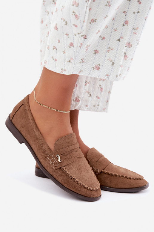 mocassins femmes avec détails décoratifs couleur marron Treya