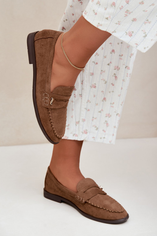 mocassins femmes avec détails décoratifs couleur marron Treya