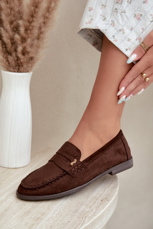mocassins femmes avec détails décoratifs couleur marron Treya