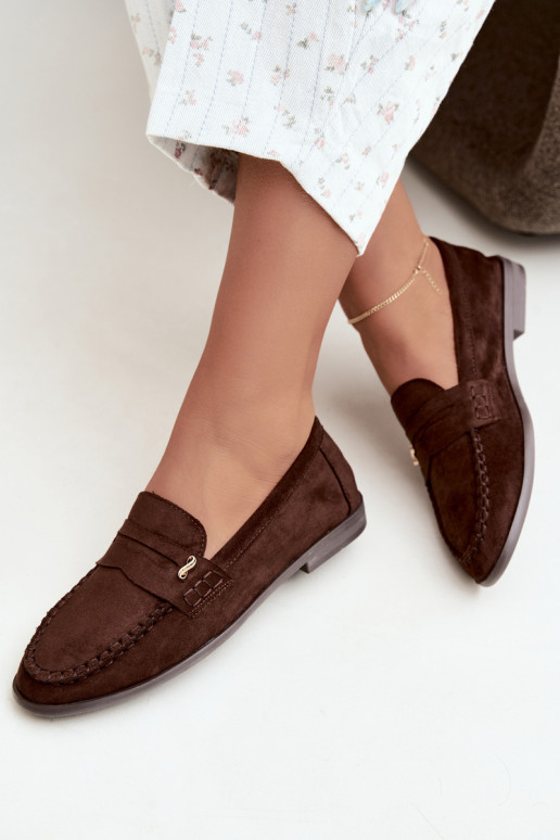mocassins femmes avec détails décoratifs couleur marron Treya