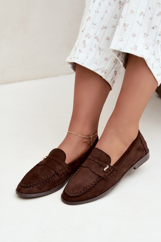 mocassins femmes avec détails décoratifs couleur marron Treya