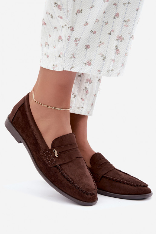 mocassins femmes avec détails décoratifs couleur marron Treya