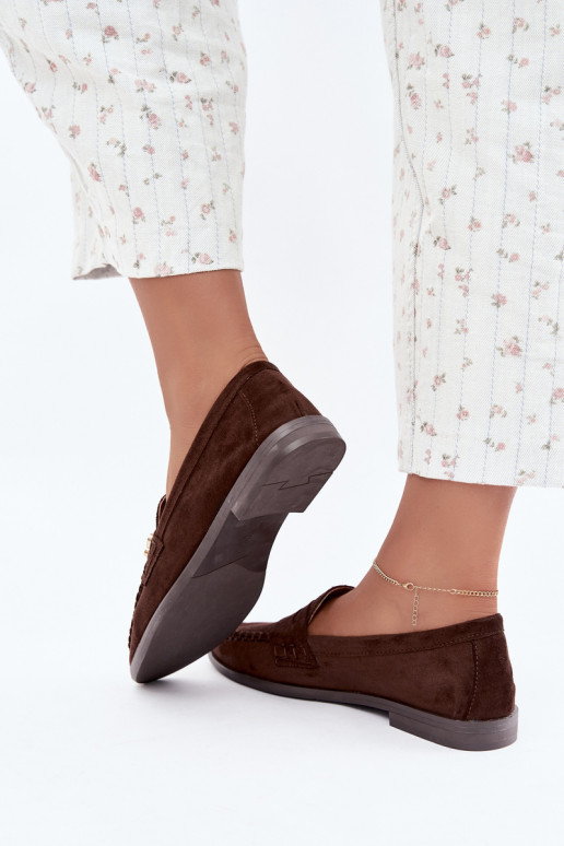 mocassins femmes avec détails décoratifs couleur marron Treya