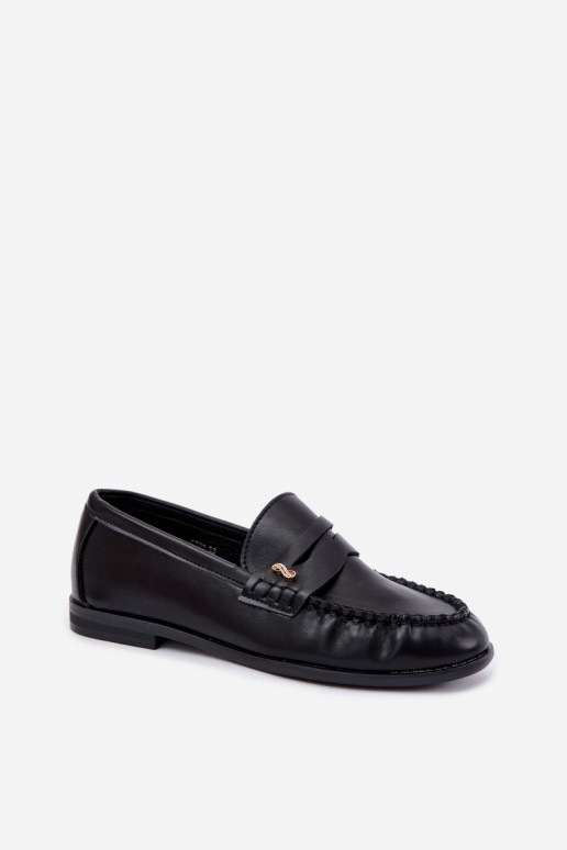 mocassins femmes avec détails décoratifs couleur noire Treya