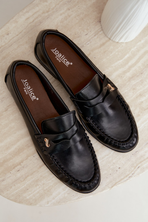 mocassins femmes avec détails décoratifs couleur noire Treya