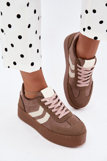 Baskets kaki avec plateforme et sangles Kaya