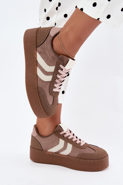 Baskets kaki avec plateforme et sangles Kaya