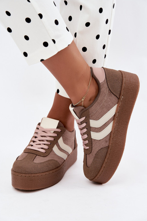 Baskets kaki avec plateforme et sangles Kaya