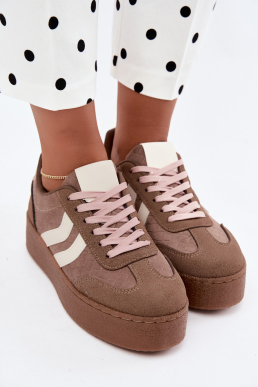 Baskets kaki avec plateforme et sangles Kaya