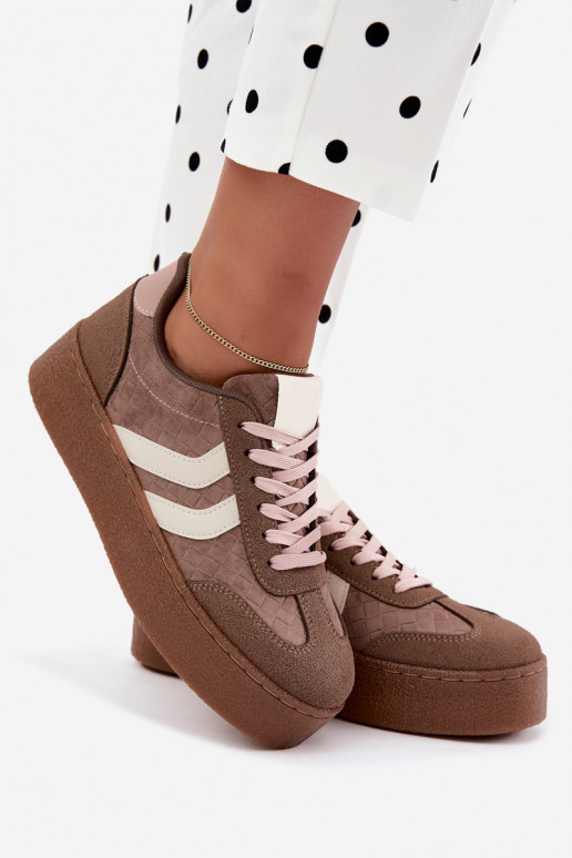 Baskets kaki avec plateforme et sangles Kaya
