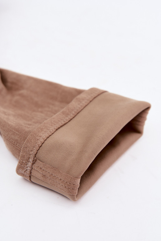 bottes hautes pour femmes avec plateforme couleur sable Florinne