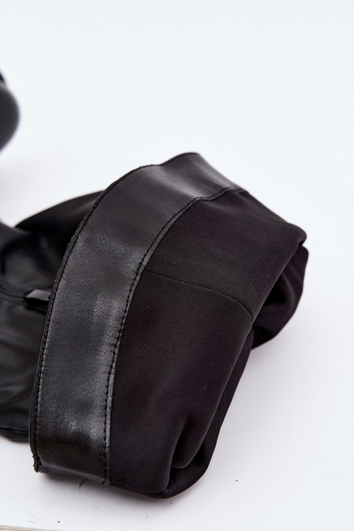 bottes hautes pour femmes avec talons larges et nœuds en couleur noire Amely