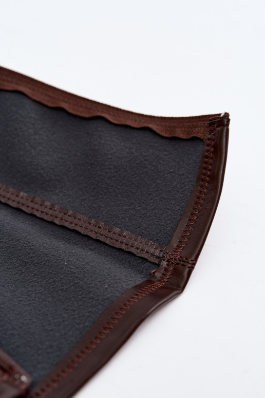 bottes hautes pour femmes avec coutures sur la tige en couleur marron Brivana