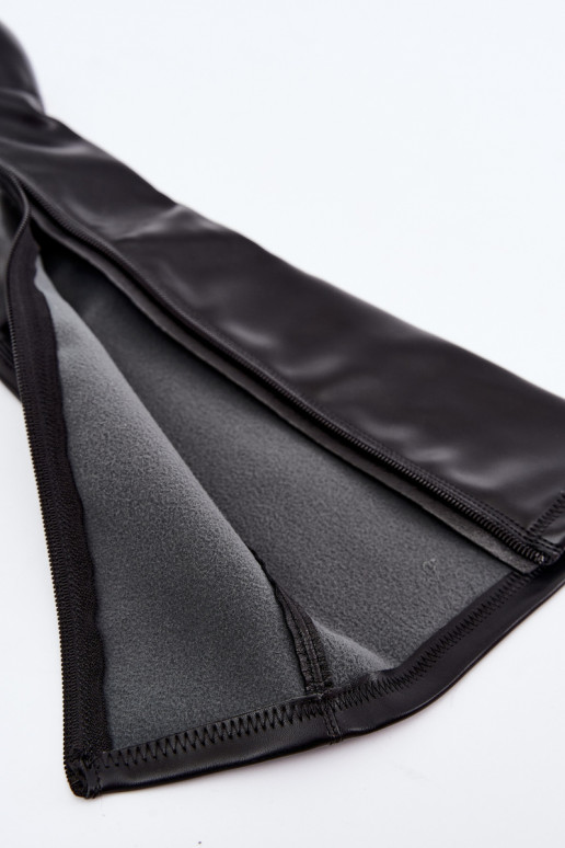 bottes hautes pour femmes avec coutures sur la tige en couleur noire Brivana