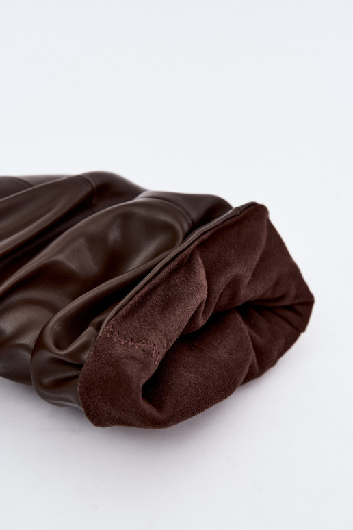 Bottines pour femmes slouchy à enfiler avec des talons fins en couleur chocolat Harissa
