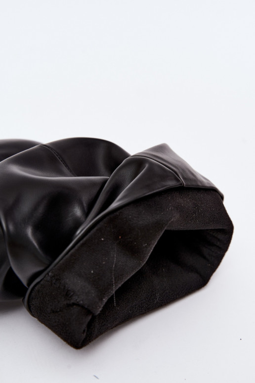 Bottines pour femmes slouchy à enfiler avec des talons fins en couleur noire Harissa