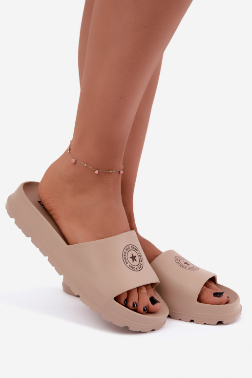 Chaussons légers pour femmes Big Star UU274074 en couleur sable