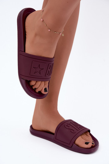 Chaussons pour femmes Big Star UU274070 en couleur bordeaux 2