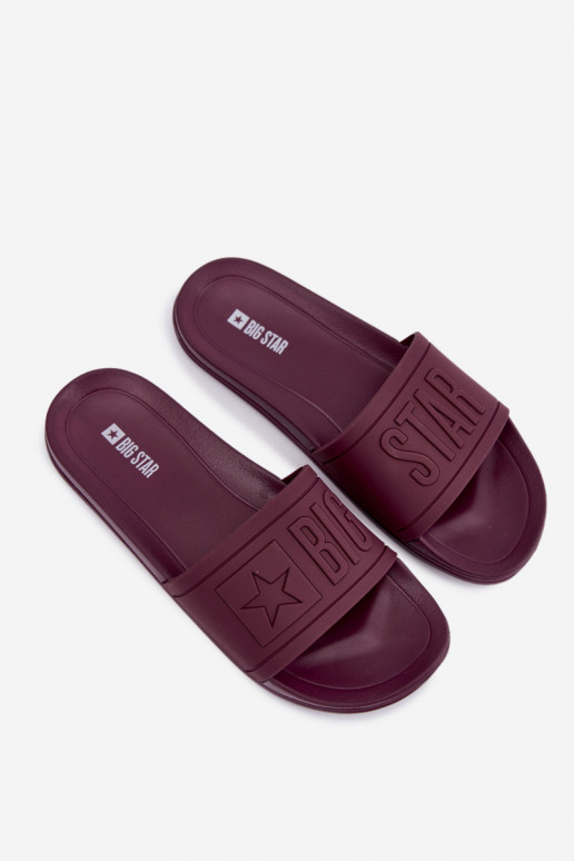 Chaussons pour femmes Big Star UU274070 en couleur bordeaux