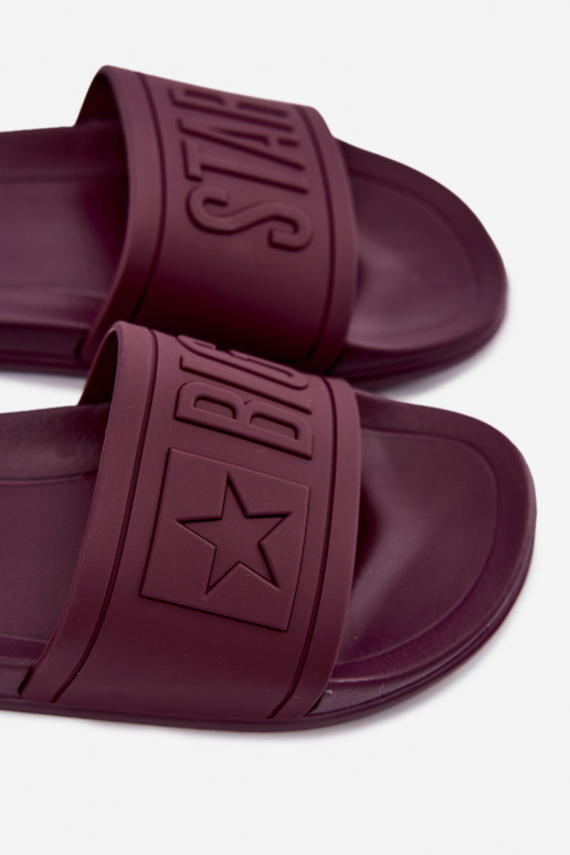 Chaussons pour femmes Big Star UU274070 en couleur bordeaux