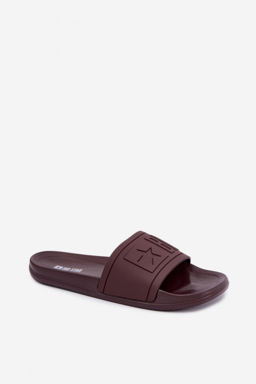 Chaussons pour femmes Big Star UU274072 en couleur chocolat