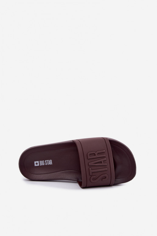 Chaussons pour femmes Big Star UU274072 en couleur chocolat