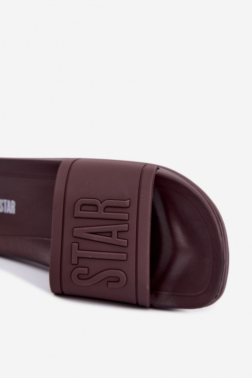 Chaussons pour femmes Big Star UU274072 en couleur chocolat