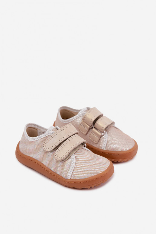 Chaussons Barefoot pour enfants Froddo Canvas G1700440-1 Or