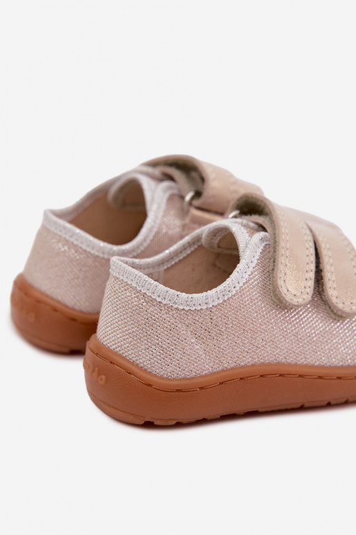 Chaussons Barefoot pour enfants Froddo Canvas G1700440-1 Or