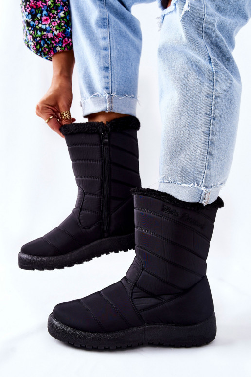 Bottes de neige pour femmes en noir Luxina