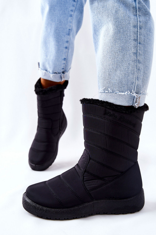 Bottes de neige pour femmes en noir Luxina