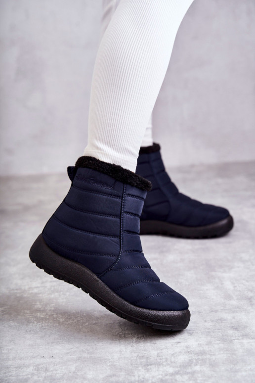 Bottes de neige pour femmes en bleu foncé Mezyss
